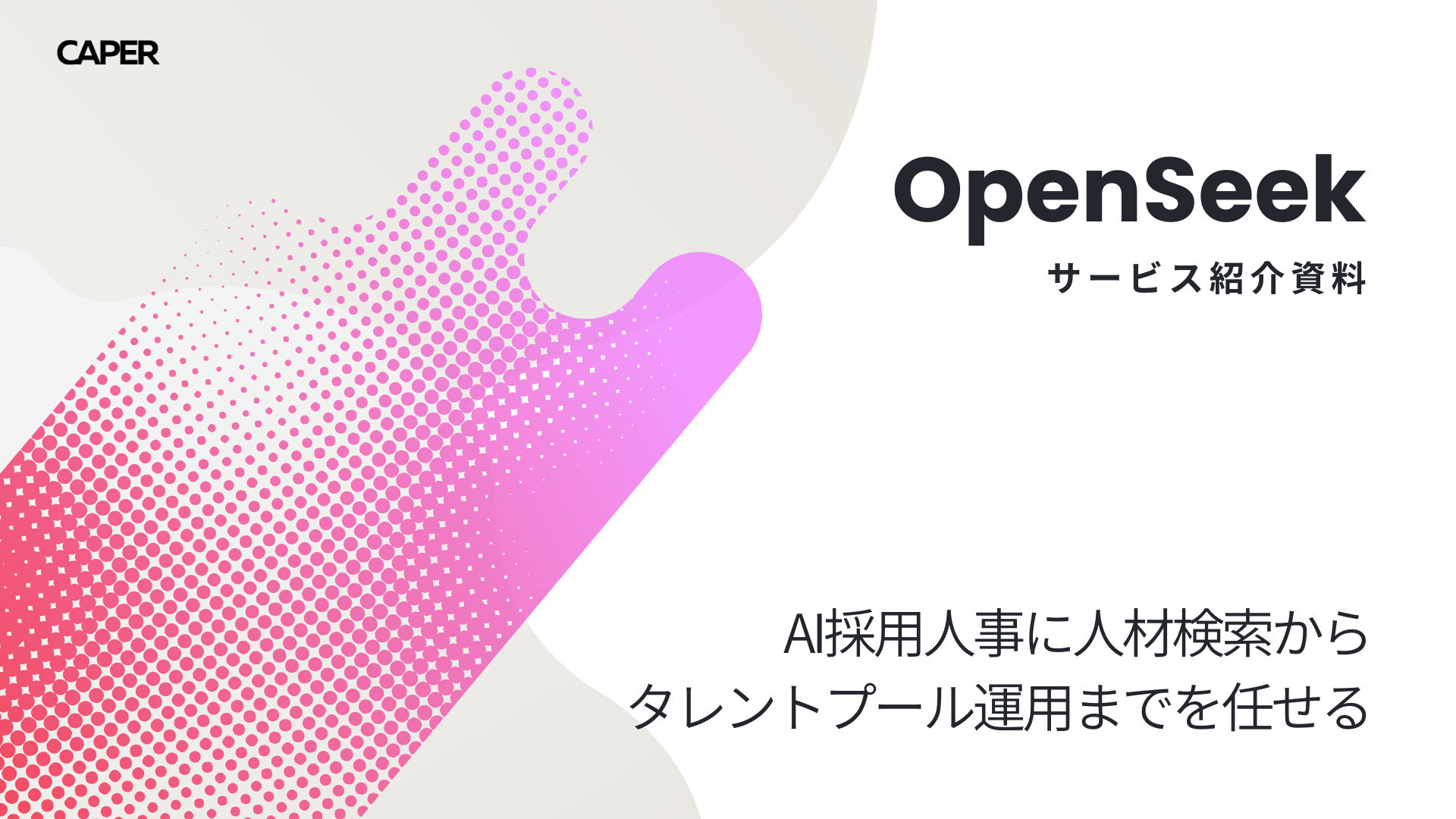 OpenSeek サービス紹介資料 表紙